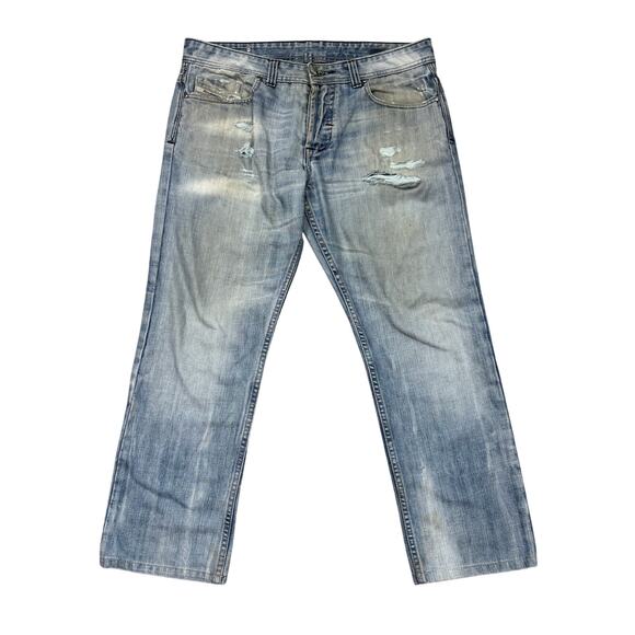 Diesel Safado Straight Leg Distressed Jeans Men's 36x27 Y2K - Picture 1 of 15
